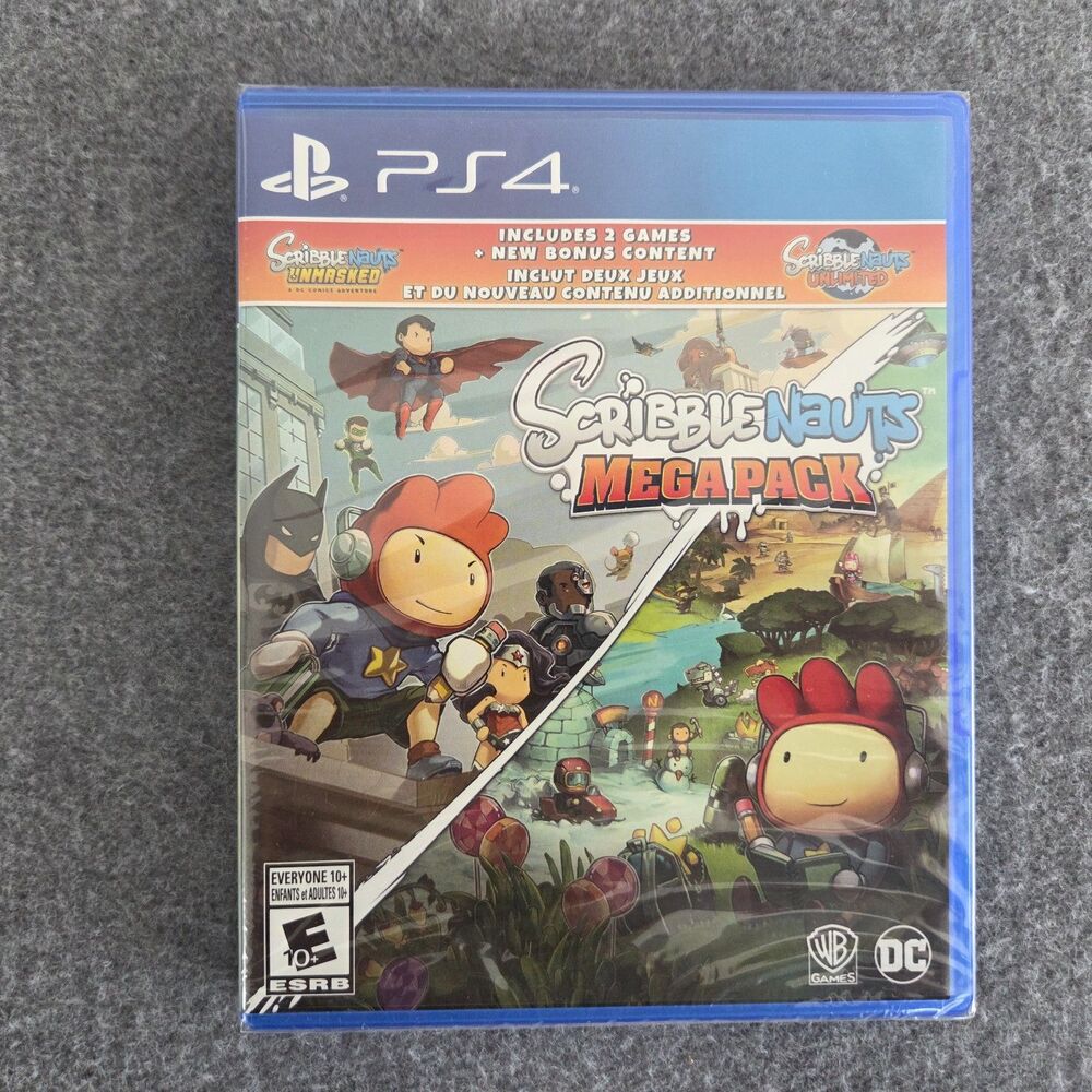 Scribblenauts Mega Pack PS4 New Sealed WB Games DC Unmasked & Unlimited E10+